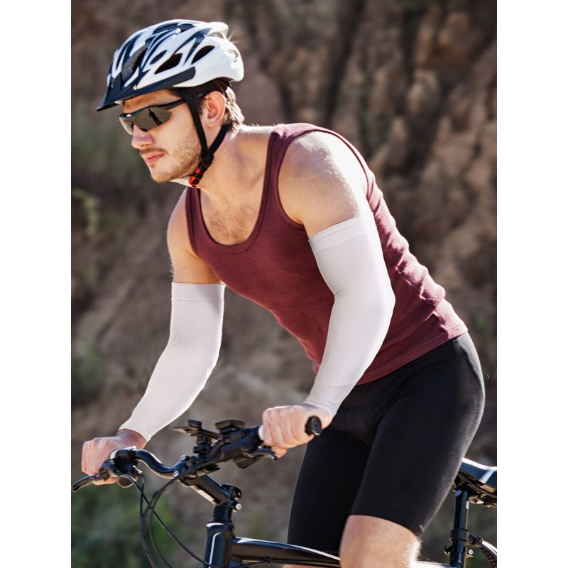 Foaincore 4 Pairs Plus Size Cooling Arm Sun Sleeves for