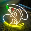 Fishing Neon Sign Dimmable Fish LED Neon Lights for Wall