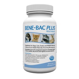 PetAg Bene-Bac Plus - 4.5 oz Powder - FOS & Probiotics for Dogs, Cats, Exotic & Wildlife Mammals | PetAg
