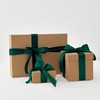 SDZMDL Forest Green Satin Ribbon for Gift Wrapping, Christmas Tree