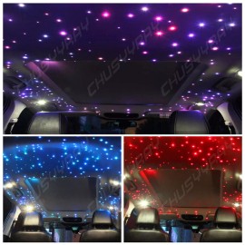 CHUSYYRAY LED Fiber Optic Light Star Ceiling Kit Decor DIY Car RGBW 12v 300PC 2M 16W