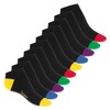 Footstar Men's and Women's Trainer Socks (10 Pairs) with Contrasting