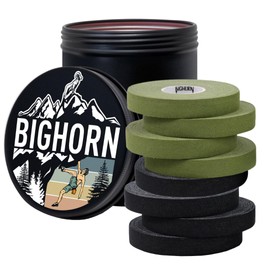 Bighorn Athletics Climbing Finger Tape with Retro Design Male Climber Tin Canister, 0.5-Inch x 45-feet, 8-Rolls, Military Green & Black