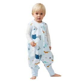 Duomiaomiao 0.5 TOG Toddler Sleep Sack 6-12 Months 100% Cotton Lightweight Baby Sleep Sack with Feet, Breathable Comfy Toddler Wearable Blanket