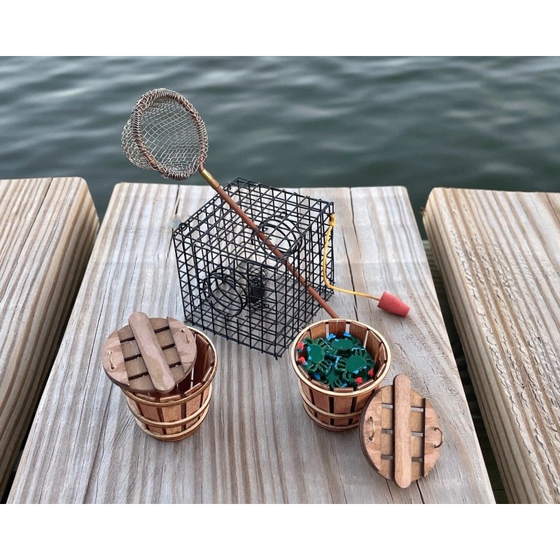 Blackway Boat Models MINIATURE CRABBING KIT - TRAP, NET &