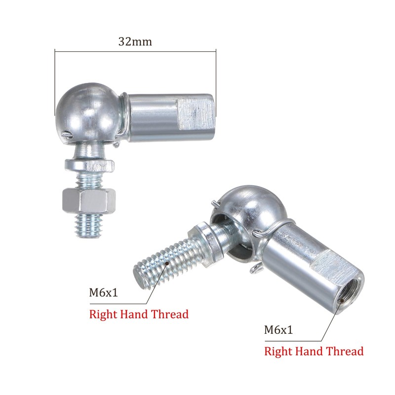 Kozelo 5 Pcs CS10 Angle Ball Joint - [M6 Right