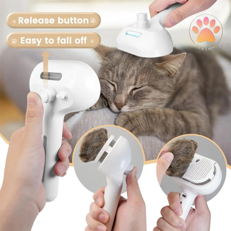 PAWSHINE - Cat steam brush – Effective Pet Brush for