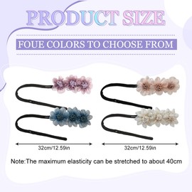 4 Pack Magic Hair Bun Organza Flower Bun Maker for Women Donut Bun Maker Hair Clips Hair Styling Tools Bun Maker Set for Kids Girls