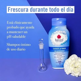 Benzal Wash Jabon Intimo Femenino, PH Balanceado, Shampoo Intimo Mujer, Equilibra tu Piel Íntima, 240ml