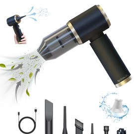 AireLux Car Vacuum Handheld 20000 PA 4in1 Cordless Rechargeable Multi-Functional Compact Powerful Suction Brushless Motor Compressed Air Duster Washable HEPA Filter Mini Home Office Pet Gift Men Women
