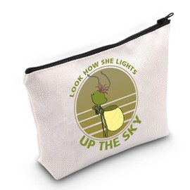 Gzrlyf Princess With Frog Inspired Makeup Bag Look How She Lights Up The Sky Gift Movie Fans Cosmetic Bag (SHE LIGHTS UP THE SKY)