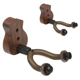 Surplex Guitar Wall Mount, Wall Mountable Universal Guitar Hanger with Base, Guitar Hook Holder Stand, Acoustic, Electric, Classical, Bass Guitar Stand, Mandolins, Ukulele, Guitar Accessories(2 Pack)