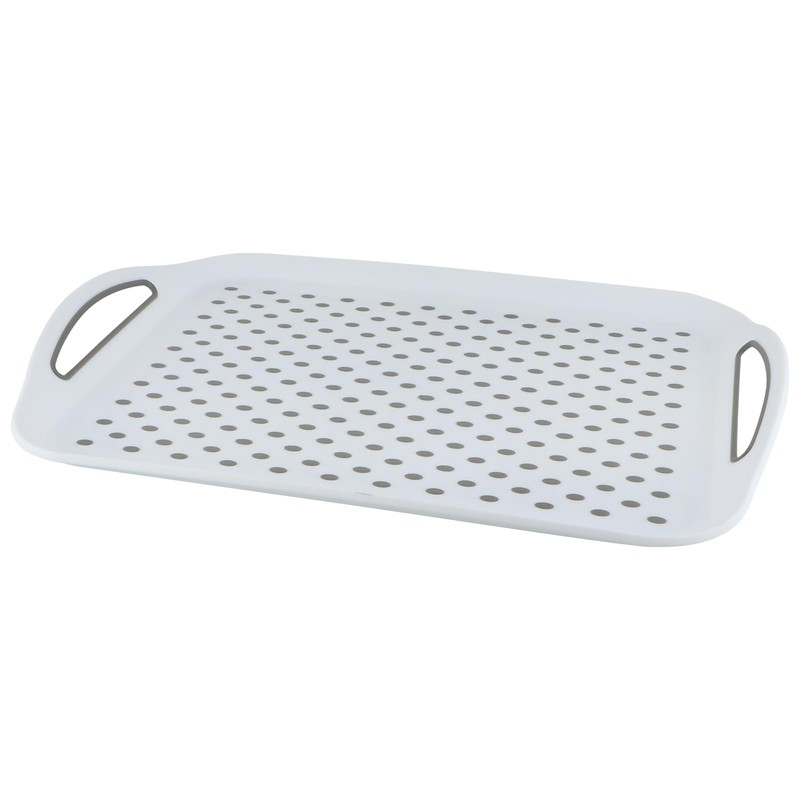 MDLUU Large Non-Slip Serving Tray with Handles, Food Serving Platter,