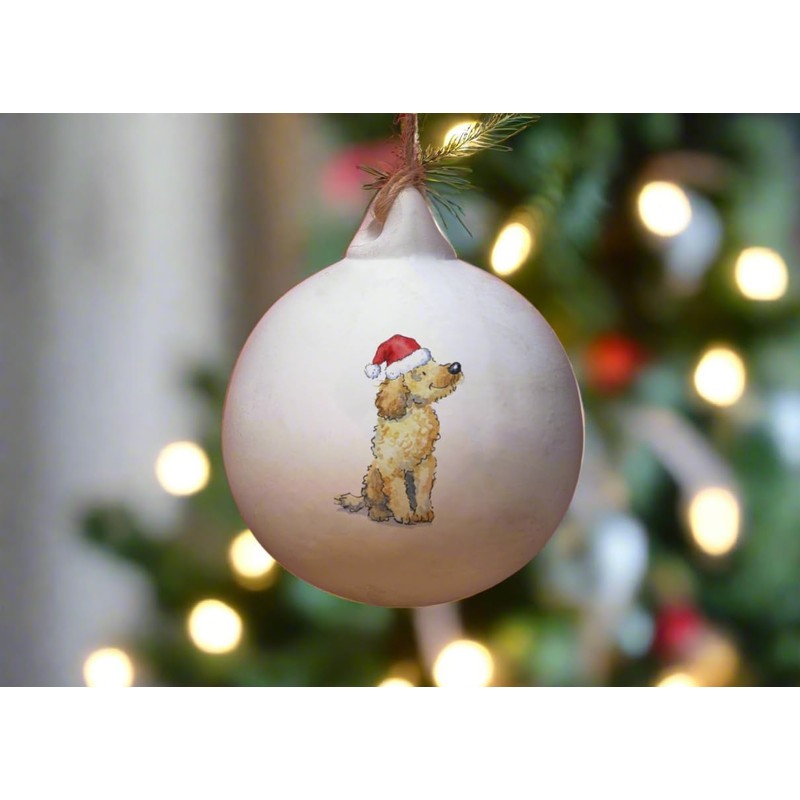 Image Industry Cockapoo Blonde Ceramic Bauble - Tree Decoration -