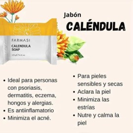 Kit Farmasi Caléndula Jabón Crema Tónico Piel Sensible