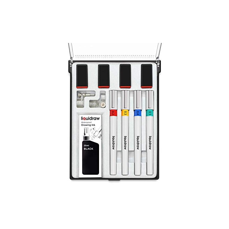 Liquidraw Technical Drawing Pen Set of 4 For Artists, College