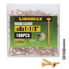 LIONMAX Wood Screws 1-1/2 Inch, Deck Screws #8 x 1-1/2",