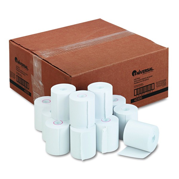 Universal 42300 1-Ply Cash Register/Point of Sale Roll, 16 lb,
