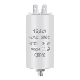 OFFCUP Motor Capacitor CBB60 Starting Capacitor 16μF 450V Capacitor 16μF 450V CBB60 Capacitor Plug Suitable for Electric Motors and Swimming Pool Pumps Electric Motor, 50/60Hz