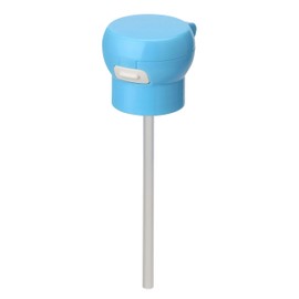 Komori Resin Plastic Bottle Straw Cap with Attachment, Blue, Diameter 1.6 x Approx. 5.1 inches (4.1 x 13 cm), 9.8 x 16
