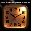 5.5" Large Analog Alarm Clock Silent Non Ticking, Gentle Wake,