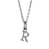 The Kiss SCH717-SK4035BK-50 Initial Silver Necklace, Simple, Anniversary, Birthday, Wrapping,