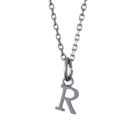 The Kiss SCH717-SK4035BK-50 Initial Silver Necklace, Simple, Anniversary, Birthday, Wrapping, Box Included, 19.7 inches (50 cm), Silver Silver Black Rhodium Plated