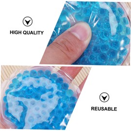 FOMIYES 6pcs Round Ice Packs for Hot-cold Therapy Reusable Packs for for Sprains Swelling Treatments Blue