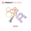 SUIKIHUM Initial Letter Keychains, (10.5cm/4.13" Mini Letter Butterfly KeyChain) Resin