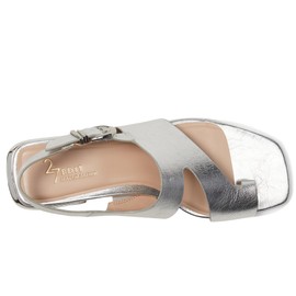 Naturalizer Women's 27 Edit Audra Sandal, Silver Leather, 7.5