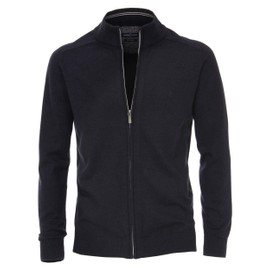 Casamoda Men's Cardigan, Plain with Embroidered Logo, 004450 (Strickjacke) - 135 Blue Plain, size: xxl