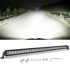 SWATOW INDUSTRIES 150W 30 Inch Slim LED Light Bar 30" Single Row Light Spot Flood Offroad Driving Light for Truck Pickup Wrangler Toyota Chevy Ram UTV ATV SUV