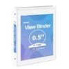 SUNEE 3 Ring Binder 1/2 Inch 1 Pack, Clear View