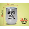 Badminton SIlver Edition Wine Tumbler 12oz - Shuttlecock sniper game