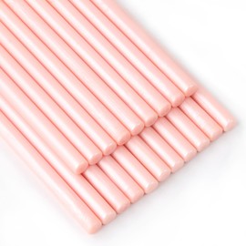 Pearl Pink Wax Seal Sticks, LONBEIIFY 20pcs Premium 7mm Sealing Wax Sticks Only Suit for 0.28'' Glue Gun, Perfect for Wax Seal Stamp,Wedding Invitations, Christmas Gift & Envelopes (Pearl Pink)