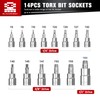 Torx Bit Socket Set, 14-Piece Star T6 - T60 Set,