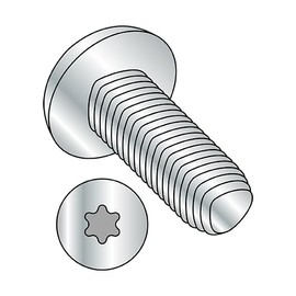 M5-0.8 x 30 mm Trilobe Thread Forming Screws for Metal/Six-Lobe (Torx) / Pan Head/Steel/Zinc / DIN7500CE / 300 Pc. Carton