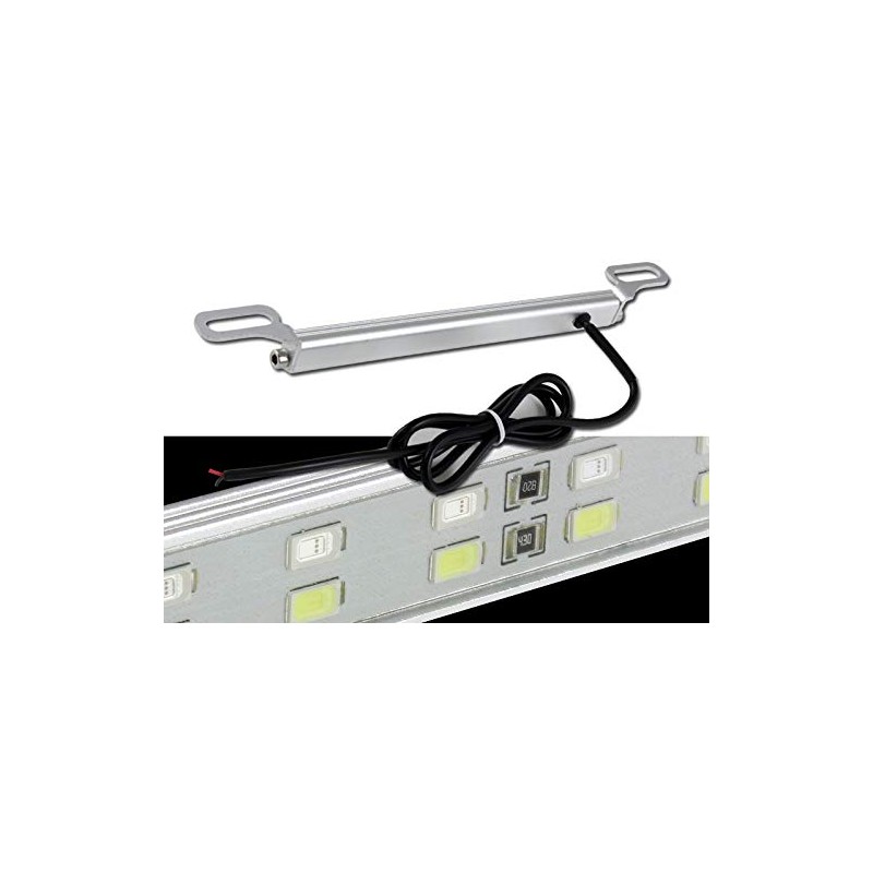 EPARTS Universal Car Truck Bright White/Red 12-LED Bolt-On Rear License