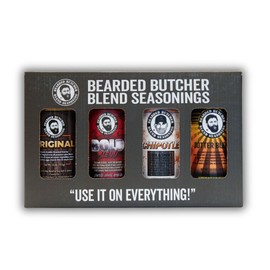 Bearded Butchers Mild & Sugar Free Seasoning 4-Pack – Original, Bold, Chipotle & Butter Blends – Gluten-Free, No MSG, No Sugar – All-Purpose Spices for Meats, Veggies & More