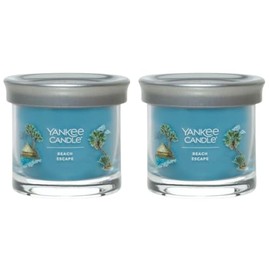 Yankee Candle Small Tumbler Scented Single Wick Jar Candle, Beach Escape, Over 20 Hours of Burn Time, 4.3 Ounce (Pack of 2)