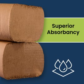 Marcal® Multifold Paper Towels (H3250N), 9.25” x 9.5” sheets, Brown, (250 Sheets/Pack, 16 Packs/Case, 4,000 Sheets/Case), Perfect for Home & Office, Away-from-Home Products, Paper Towels Bulk