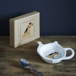 Sweet William Teabag Dish, Teapot Shape, Border Terrier
