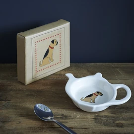 Sweet William Teabag Dish, Teapot Shape, Border Terrier