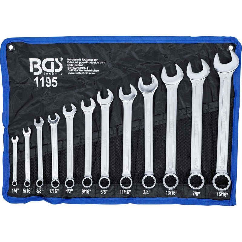 Inch Socket Spanner Set with Hexagonal Combination Spanner
