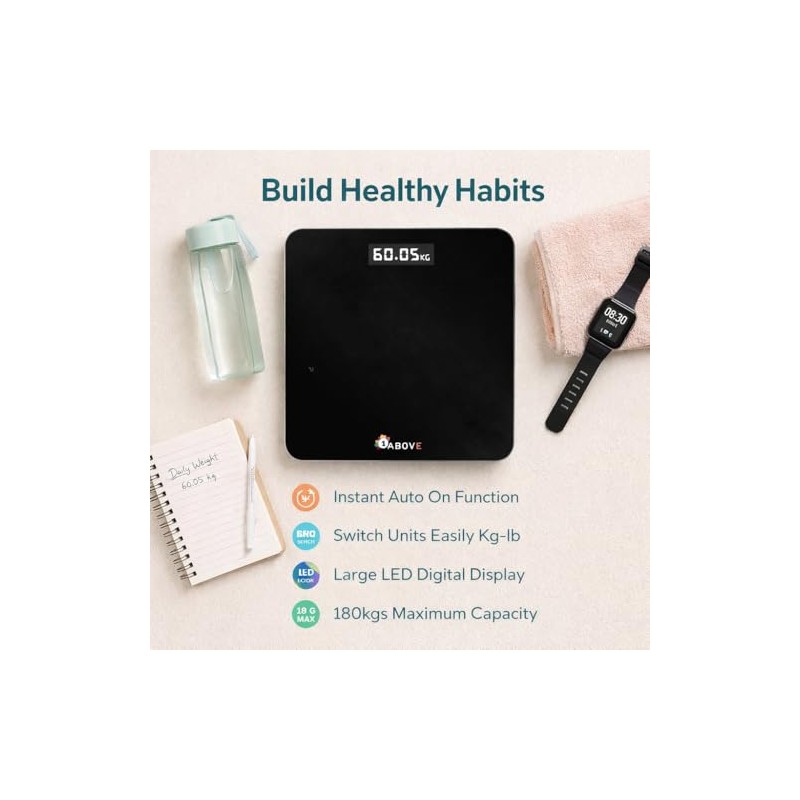 1ABOVE Digital Bathroom Scale, Electronic Scales Weighing Scale, Auto On/Off