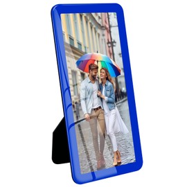 Bluesun 4x9 picture frame black, picture frames glass, hanging picture frame, Matted for wall and tabletop Decor (4x9, black)