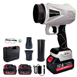 Cordless Leaf Blower 600000RPM - 21V Electric Leaf Blower with 2×12.0Ah Batteries & Fast Charger - Lightweight Leaf Blowers for Patio, Lawn, Yard, Deck Cleaning