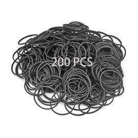 200Pcs Sturdy & Black Elastic Bands - High-Temperature Resistant Rubber Bands, Perfect for Office Supplies, Industrial Use, School Home，Crafts & More - 38mm Size