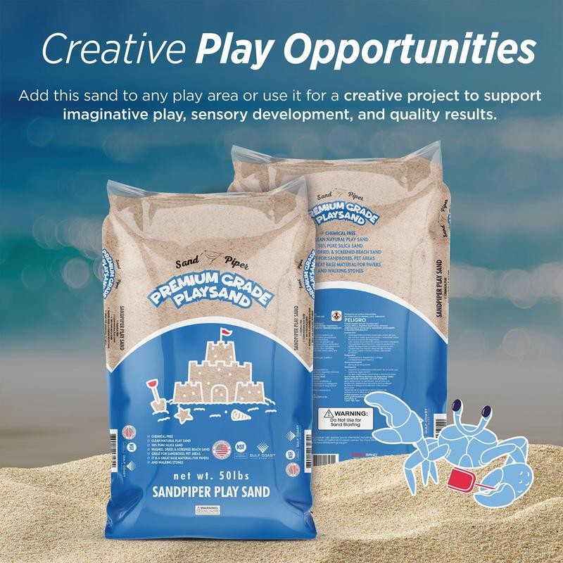 SandPiper 50 Pound Premium Grade Multi-Use Play Sand with Chemical