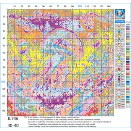 Abillyn Embroidery Cross Stitch Kit, Colorful Jellyfish and Bubbles Stamped with Printed Pattern Starter Kit (Jellyfish)